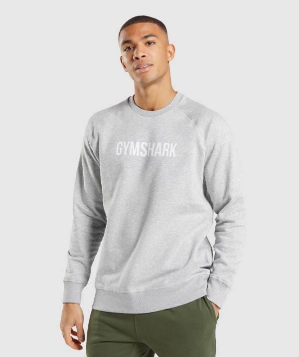 Panske Pulovre Gymshark Apollo Crew Svetlo Siva | NQ8721430